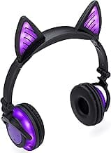 SoundBeast Bluetooth Cat Ear Headphones with Glowing Purple Lights - Wireless Headphones for Kids & Adults image