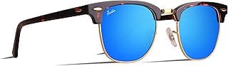Vintage Square Style Glass Lenses Acetate Semi-Rimless Frame Sunglasses For Men Women UV400 Protection image