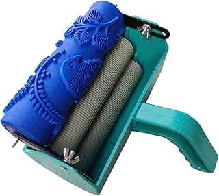 Patterned Paint Roller Decorative, 7 Inch Texture Rubber Roller with Painting Machine, Used for Home Wall Decoration image