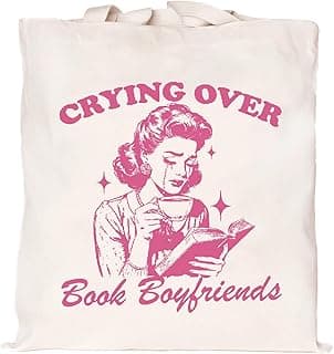 Book Canvas Tote Bag for Women, Aesthetic Tote Bag Shoulder Reusable Grocery Bags Book Lovers Gifts for Readers image