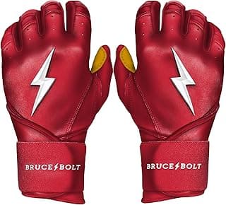 BRUCE BOLT Original Series Long Cuff Batting Gloves - Multiple Colors - Adult & Youth Sizes