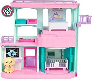 Mama Surprise Families Pet Vet Playset, Baby Care Clinic Animal Hospital Play Set, 3 Puppies, Accessories, Vet Toy Gifts for Kids 5+