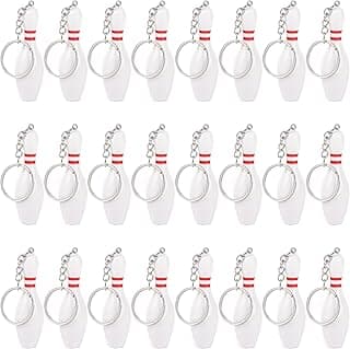 Bowling Pin Keychain Sport Keychain for Backpack DIY Craft Accesories image