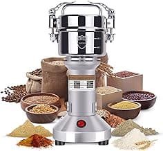 Goldtouch 150g Grain Mill Grinder 1500W Electric Stainless Steel Grain Grinder High-Speed Pulverizer Powder Machine for Dry Wheat, Oats, Corn, Pepper and Coffee Beans (150g Stand Type) image