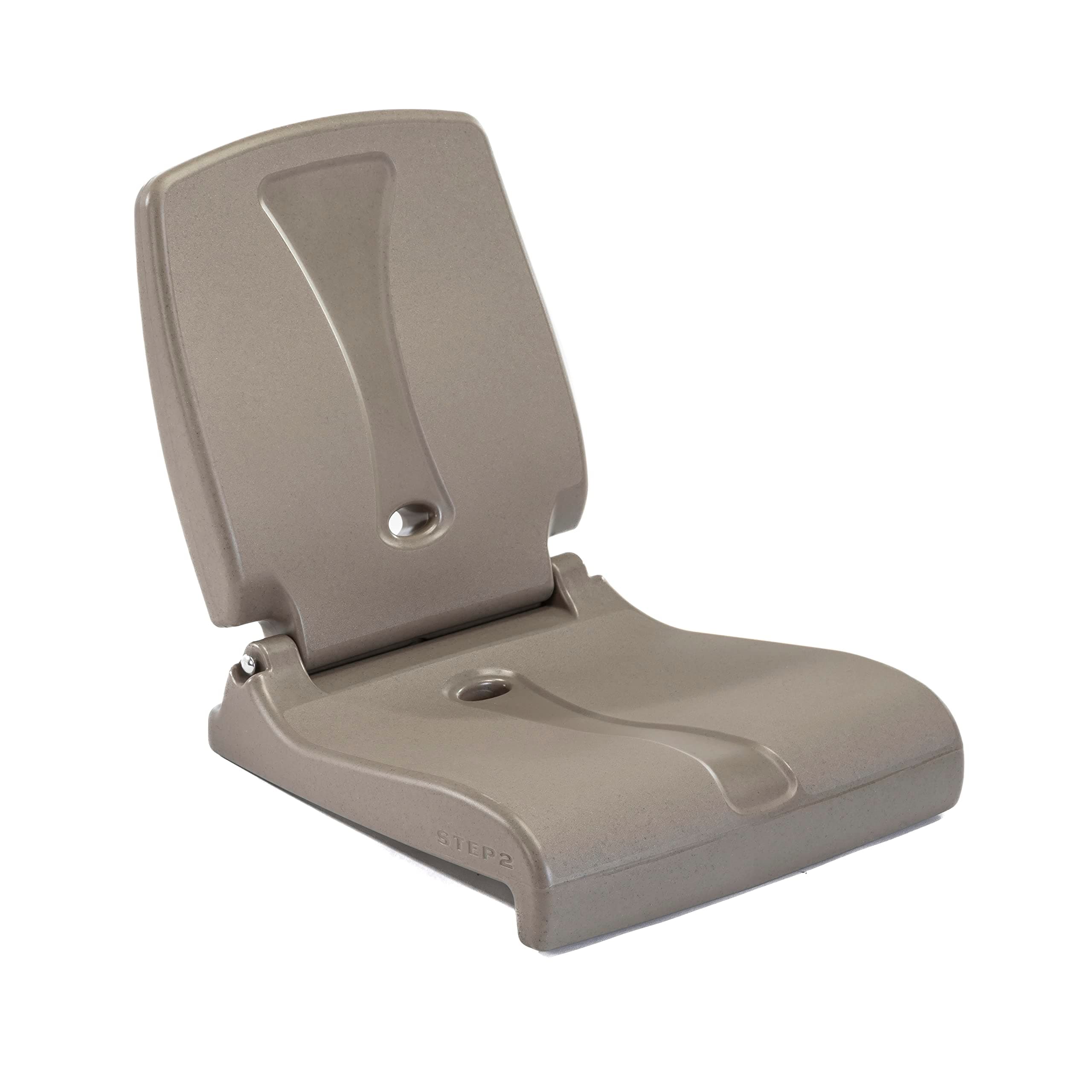 Step2 Folding Flip Seat, Lightweight Portable Outdoor Chair for Poolside, Camping, Beach, Boats, Tailgates, Durable Ground Chair with Back Support for Adults, Brown