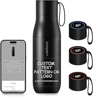 Personalized Sports Water Bottle | Custom Pattern Text and Logo Smart Bottle | Customized 15 Oz Insulated Bottles for Men & Women | Unique Gift Idea - Botellas de Agua Design with Pattern or Message image
