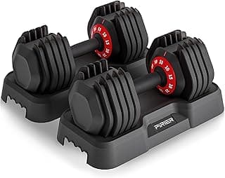 Adjustable Dumbbell 55LB Single Dumbbell Weight, 10-in-1 Weight Dumbbell with Anti-Slip Metal Handle for Full Body Workout Fitness image