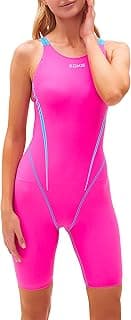 Womens Athletic Kneeskins One Piece Swimsuit Competition Training Swimsuits Sporty Swimwear for Race image