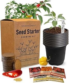 Hot Pepper Growing Kit – Grow Your Own Super Spicy Peppers – Non-GMO Heirloom Seeds, Complete Indoor Pepper Growing Kit and Outdoor, Perfect for Home Gardens & Hot Sauce Lovers