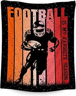Football Throw Blanket, Football Blanket for Adults Team Gifts, Football Gifts for Boys Aged 8-12 Football Lovers, 50"x60" Soft Cozy Boys Throw Blanket for Teen Players image