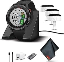 Garmin Approach S62 Golf Watch, Premium GPS Smartwatch, Built-in Virtual Caddie Bundle with 3X Approach CT10 Automatic Club Tracking System + USB Charging Adapter + Charging Stand + More Accessories image