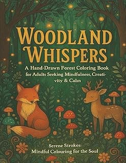 Woodland Whispers: A Hand-Drawn Forest Coloring Book for Adults Seeking Mindfulness, Creativity & Calm