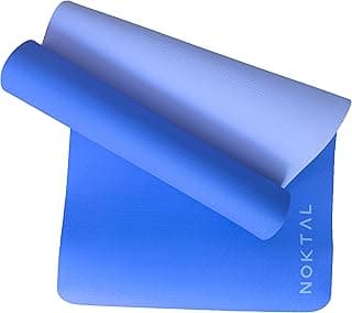 NOKTAL - Pilates Yoga Mat - ECO Friendly - High Density 6MM EXTRA THICK Yoga Mat - Non Slip - Workout Mat for Yoga, Pilates,Meditation and Floor Exercises