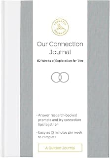 Promptly Journals, Our Connection Journal: 52 Weeks of Exploration for Two (Grey, Linen/Leatherette) | Couples Journal | Relationship Book for Couples | Couples Therapy Journal