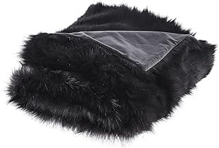 Gray and Black Knitted Acrylic Animal Print Throw Blanket image