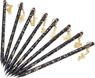 8PCs Music Pencil Musical Note Pencils Assorted Musical Instruments Patterns Pendant Stationery Set Kit for Painting Writing Office School image