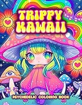 Trippy Kawaii Psychedelic Coloring Book: Cute Stoner and Hippie Coloring for Adult Relaxation image