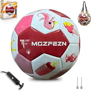 Soccer Ball Size 5&Size 3 for Youth and Adults,Indoor Training Practice Soccer Ball,Gift Idea for Kid with 1 Pump 1 Net Bag and 2 Needle image