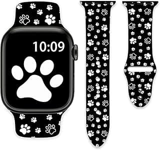 Watch Band Compatible with Apple Watch 38mm 40mm 41mm for Women Men Silicone Wristbands Straps Replacement for IWatch Series 8 7 6 5 4 3 2 1 SE image