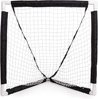 Champion Sports Mini Lacrosse Goal: Kids Gear Backyard Shooting Practice Net Black, 8.3 image