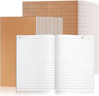 30Pack Lined Kraft Notebooks, 8.3x5.5 Inch A5 Small Travel Journals Notebooks Bulk, 80GSM, 60 Pages/30 Sheets A5 Subject Notebooks Traveler Journal Set for Writing School Office Supplies image