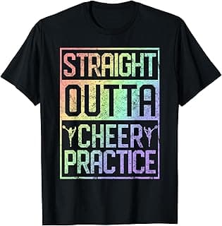 Straight Outta Cheer Practice T-Shirt Cheerleading Gift Tee image