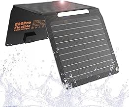 FlexSolar 20W Solar Panel Charger 5V USB-A USB-C Output Portable Foldable Small Power IP67 Waterproof Camping Backpacking Hiking Emergency for Phones Power Banks Flashlight Fans image