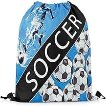 Manfei Lacrosse Drawstring Backpack,Sports Ball Game Yellow Green Drawstring Bag