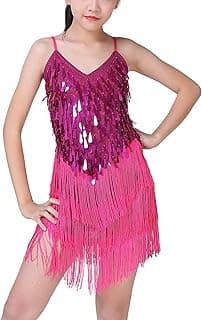 Latin Dance Dress Tassel Salsa Dancewear Sequin Fringe Dress Modern Ballroom Cha Cha Dancer Outfits for Girls image