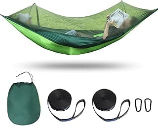 Portable Camping Hammock with Mosquito Net, Double Lightweight Hammock Tent with Tree Straps for Adults Outside Hiking Camping Travel, Hold up to 440 LBS