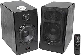 Rockville (2) HD5B 5" 150w RMS Powered Bluetooth Bookshelf Home Theater Speakers