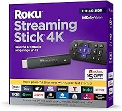 Roku Streaming Stick 4K Streaming Device 4K/HDR/Dolby Vision with Voice Remote and TV Controls image