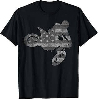 Dirt Bike American Flag T-Shirt | Motocross Enduro Shirt T-Shirt image