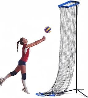 Volleyball Setter Trainer Net Volleyball Training Equipment Volleyball Practice Equipment Volleyball Net Angle and Height Adjustment for Indoor and Outdoor Setter Practice