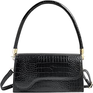 Retro Classic Clutch Shoulder Bag Crocodile Pattern Small Crossbody Handbag for Women image