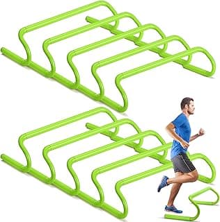 Wettarn 10 Pcs Speed Agility Training Hurdles Detachable Durable Training Hurdle Agility Plyometric and All Purpose Speed Training Hurdle Equipment for Athletes Soccer Basketball image