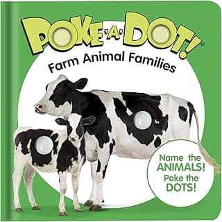 Melissa & Doug 41353 Poke-a-Dot Farm Animal Families | Activity Books | 3+ | Gift for Boy or Girl image