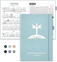 Bible Study Journal & Prayer Journal with Bible Reading Tracker, Verse Mapping Journal, Christian Devotional & Faith Planner, Church Notebook for Note Taking, Religious Gifts for Women Men image