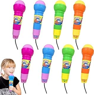8 PCS Echo Toy Microphones for Kids Karaoke Mics for Children with Echo Effect Lightweight Music Toys Fun Supplies for Birthday Picnic BBQ or Party image