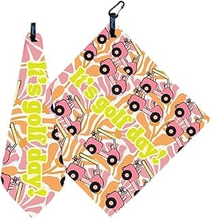 Amuse Microfiber Golf Towel with Clip (29" X 13") - Ultra-Absorbent, Fast-Dry and Easy-Clean Design - Golf Club Towel for Cleaning Golf Balls - Golf Ball Towel - (Believe) image