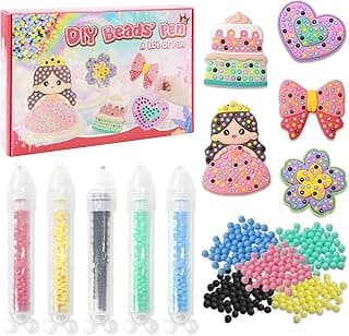 Bead Art Kits for Kids, Kids Painting Kits 5-8,Beads' Pen Arts and Crafts Kit for Ages 6-12,Bead Gem Painting Kit for Kids，Easy to DIY Mosaic Crafts Kit (Arts & Crafts) image
