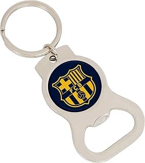 Desert Cactus FC Barcelona Bottle Opener Keychain Barça Football Club Soccer Futbol Car Keys (Silver Bottle B) image