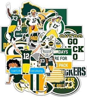 30 PCS American Football Rugby Stickers for Water Bottle, Laptop, Bicycle, Computer, Motorcycle, Travel Case, Car Decal Decoration Sticker 2-2.5 inches image