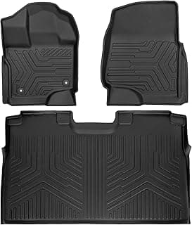 Floor Mats Cargo Liner Compatible with 2015-2024 2025 F-150 SuperCrew / 22-24 Lightning Models Front & 2nd Row Liner All Weather Truck Liners (Not Fit Rear Seat with Under-Seat Fold Flat Storage)
