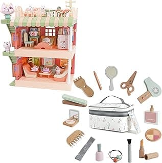 Wooden Makeup Toy Set Doll House kit