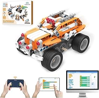 STEM Coding Robot Kits for Kids, 26-in-1 Educational Programmable Scratch Jeep Robotics Kit, APP RC Robot/Car Birthday for Boy Girls Ages 6+(400+ Pcs) image