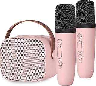 Mini Karaoke Machine Gift for Kids – Portable Karaoke System with 2 Mini Microphone for Girls – Fun and Easy to Use – Perfect for Parties and Sing-Alongs image