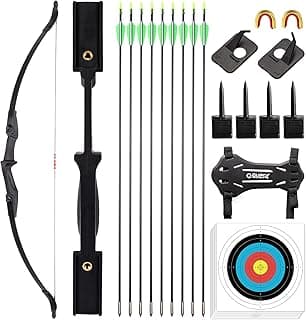 LWANO Bow and Arrow Set for Adults - Archery Takedown Recurve Bow Set for Beginners and Youth, Left & Right Handed image