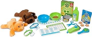 Melissa & Doug Feeding and Grooming Pet Care Play Set - Pretend Play Vet Toy Veterinarian Kit For Kids