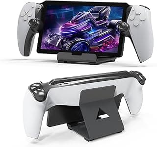 Tablet Desktop Stand Compatible with ROG Ally X/PlayStation Portal/Steam Deck,Desktop Handheld Game Console Holder with Anti-Slip Silicone Pad (Black)